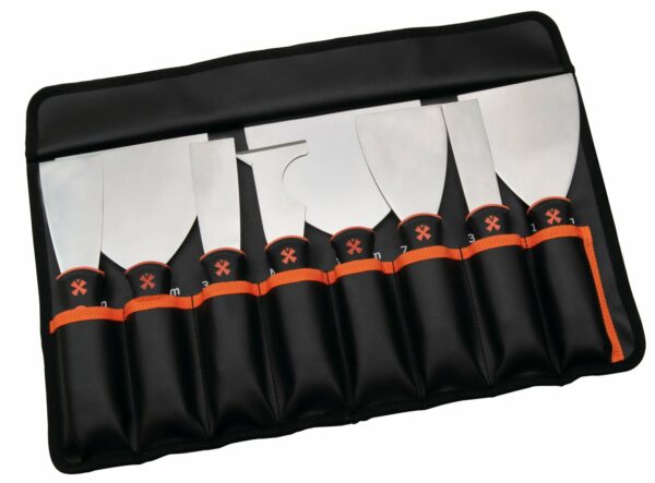 Trousses 7 couteaux américains + 1 multi-usages bimatiere