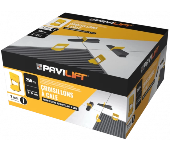 Carton 250 brides 2mm pour croisillons autonivelants à cale PAVILIFT