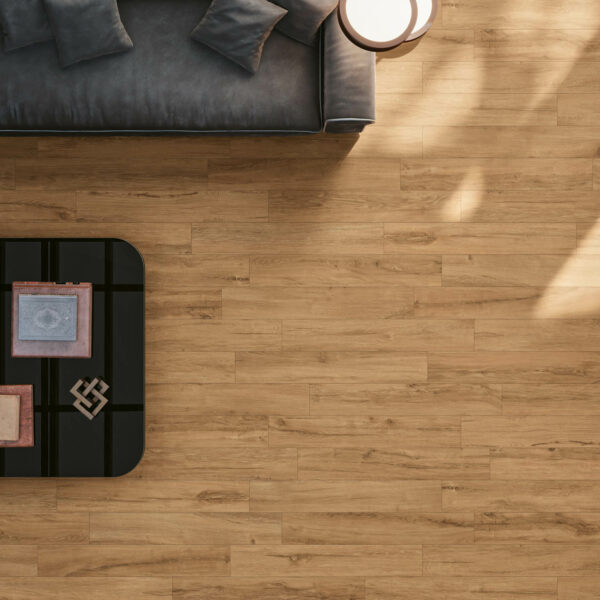 Carrelage intérieur effet bois 20x120 ép 9,5mm Abéa Miel – Image 5