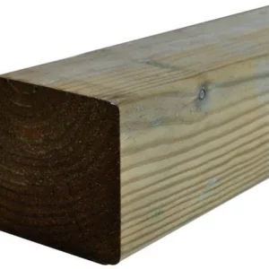 Poteau Pin raboté 70x70 Long 3m00 traité CL4 vert