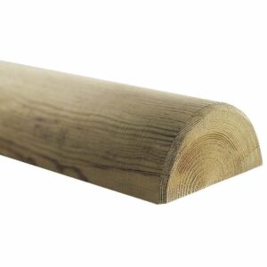 Demi Rondin Pin diam 100 Long 2m00 traité CL4 vert