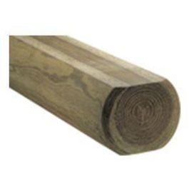 Rondin 2 méplats Pin diam 120 Long 2m00 traité CL4 vert