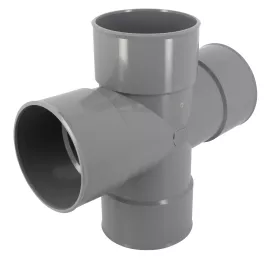 Tes embranchement double 87° de 100 pvc FF Nicoll RT188