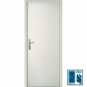 BLOC PORTE 93X204 PREPEINT COUPE FEU 30 MINUTES SERRURE SURETE 1PT GAUCHE