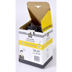 Boite de 500 vis plaque de plâtre lg 45mm